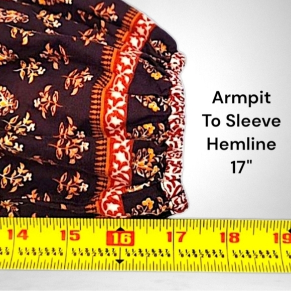 Old Navy Brown Maxi Dress Bohemian Patterned Size M - Picture 8 of 12